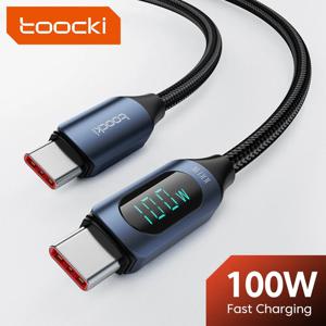 Toocki C타입 to C타입 케이블, 100W PD 고속 충전 충전기, USB C to USB C 디스플레이 케이블, 샤오미 POCO F3 리얼미 맥북 아이패드용