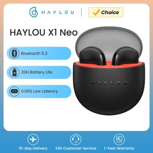 HAYLOU X1 Neo TWS 블루투스 5.3 이어폰, 0.06s 저지연, 20H 배터리 수명, 경량 터치 컨트롤, 무선 헤드폰 이어버드