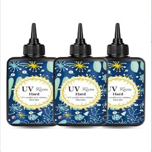 UV 송진 투명하고 단단하며 업그레이드된 UV 크리스탈 송진, 보석 제작용 자외선 빠른 경화 송진, 새로운 포뮬러, 3.53 oz, 7.05 oz, 10.58oz