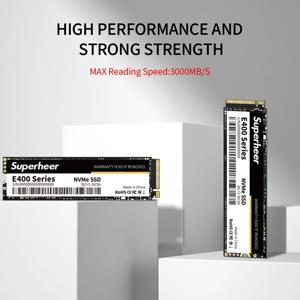 SuperHEER NVME SSD PCIe 256GB, 512GB, 128GB, 1TB, 2TB 하드 드라이브 2280, 데스크탑 노트북용 내장 솔리드 스테이트 디스크, M.2 PCIe 3.0