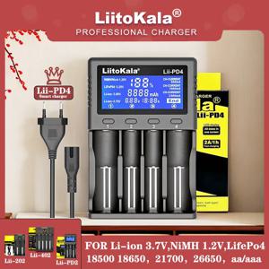 Liitokala NiMH 리튬 배터리 스마트 충전기, Lii-202 18650 18490,,,, AA, AAA, 26650 10440, 16340, 21700, 20700, 1.2V, 3.7V, 3.2V