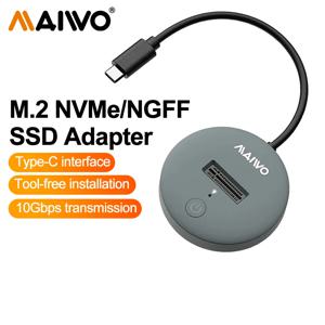 MAIWO PC용 USB C NVMe / SATA M.2 SSD 도킹 스테이션, USB3.2 Gen2 솔리드 스테이트 드라이브 어댑터, 10Gbps M2 NGFF NVMe 하드 드라이브 박스