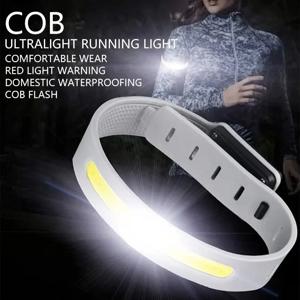 COB LED 암밴드 라이트, 스포츠 야간 주행 경고, 팔 다리 손목 밴드 라이트, C 타입 USB 충전식 IPX4 방수, 350mAh 500LM