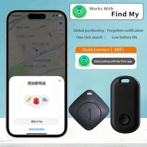 Apple Find My 통해 에어 태그 교체용 블루투스 GPS 트래커, 가방 병 카드 지갑, 자전거 키 파인더, MFI 스마트 ITag