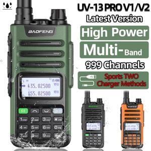 BaoFeng UV-13 PRO V1 V2 고출력 멀티 밴드 워키토키 C 타입 충전기, 16 km 장거리 UV13 트랜시버 햄 양방향 라디오