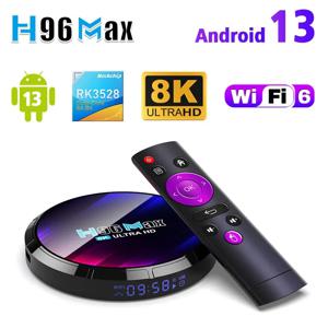 안드로이드 셋톱 TV 박스, 디코딩 및 재생, 4K 비디오 지지대, 2.4G, 5.8G, WiFi6, BT5.0, 8K, 24Fps, H96MAX, RK3528