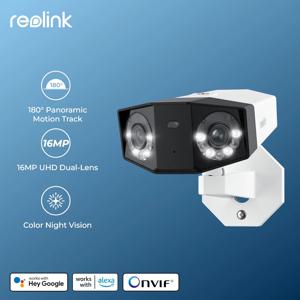 Reolink Duo 2 PoE 4K UHD 듀얼 렌즈 보안 카메라 16MP Duo 3 PoE IP 카메라 180° 파노라마 뷰 홈 비디오 감시 카메라