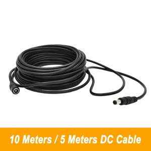 CCTV 보안 카메라용 수-암 커넥터, DC12V 전원 익스텐션 케이블, 2.1x5.5mm, 블랙 컬러, 16.5 피트, 10m 전원 케이블