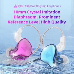 오리지널 QKZ AK6 DAY Dynamic HIFI Heavy Bass 이어폰 3.5MM 인이어 모니터 이어버드 마이크 스테레오 음악 스포츠 게임 스타일리시한 헤드셋 소녀 생일 선물 AK8