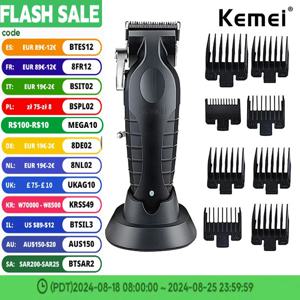 Kemei Km-2296 USB 충전식 무선 전기 바디 트리머, 남성용 사타구니 헤어 트리머, 리튬 배터리 조절 가능, 2500mah