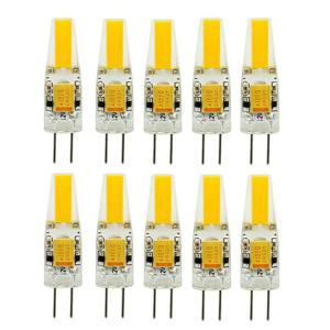 미니 G4 LED 전구 COB 조명, AC DC 12V, 220V, 웜/콜드 화이트 360 빔 앵글 샹들리에 스포트라이트 교체, 20 W, 40W 할로겐 램프, 10 개