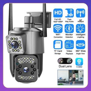 야외 IP 보안 카메라, 양방향 통화, 컬러 나이트 비전, AI 와이파이 카메라, CCTV 카메라, V380 프로, HD 4K, 4MP, 와이파이, 4G SIM 카드