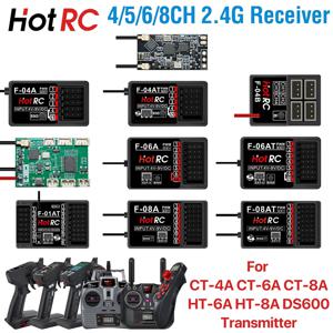 HotRC CT-4A CT-6A CT-8A HT-6A HT-8A DS600, 자이로 장거리 멀티 채널 수신기, 4, 5, 6, 8CH RC 리시버, 2.4GHz