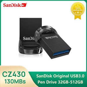 샌디스크 펜드라이브 CZ430 USB 3.0 미니 플래시 드라이브, 펜 드라이브 메모리 스틱 U 디스크, 노트북 TV 자동차 PC용, 130MB, 128GB, 64GB, 32GB, 16GB