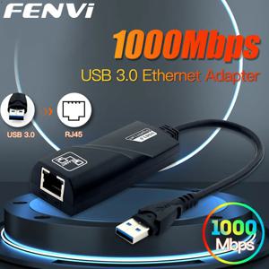 FENVI 1000Mbps USB3.0-Rj45 네트워크 어댑터 RTL8153 Lan 이더넷 어댑터 100/1000Mbps 네트워크 카드 맥북 노트북 Win10/11