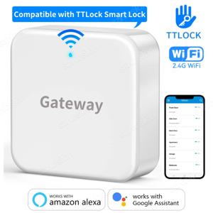 TTLOCK 와이파이 게이트웨이 허브, TTLock 스마트 문짝 잠금 앱 리모컨, 알렉사 구글 홈용 음성 제어 잠금 해제, G2