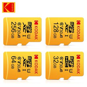 KODAK 마이크로 SD 카드, 레드 메모리 카드, 어댑터 포함, 32GB, MicroSDHC, 64GB, MicroSDXC, MicroSD C10 A1 TF 플래시 카드