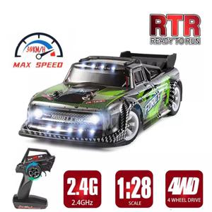 WLtoys 284010/284131 1/28 RC 자동차, LED 조명 포함, 2.4G, 4WD, 30 km/h, 금속 섀시, 어린이용 전기 고속 오프로드 드리프트 장난감