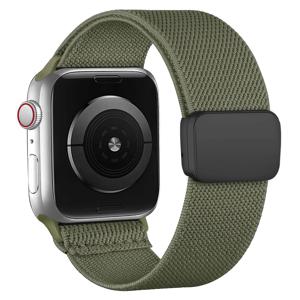 애플 워치 밴드용 마그네틱 루프, 스크런치 나일론 팔찌, iwatch 울트라 2 시리즈 9 3 7 8 se 스트랩, 40mm 44mm 45mm 49mm 41mm 38mm