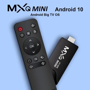 MXQMINI 스마트 미니 TV 스틱, 안드로이드 10, 쿼드 코어 지지대, 2.4G 와이파이, 4K HD TV 박스, H.265 스트리밍 스마트 셋톱 박스