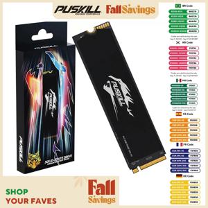 PUSKILL SSD M.2 NVMe 1TB 512GB 256GB 128GB PCIe M2 2280 노트북 데스크톱 용 하드 디스크 내부 솔리드 스테이트 드라이브 디스크