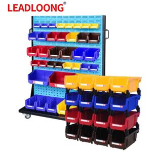 LEADLOONG V1 보관함, 6 개, 24 개, 13.5x10.5x7.6cm, 5x4x3 인치, 독립형 계단식 선반, 차고 걸이식 컨테이너