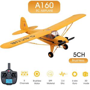 Wltoys A160 J3 RC 비행기, RTF 2.4G 브러시리스 모터, 3D 6G 리모컨 비행기, 비행 준비 완료, 핫 세일