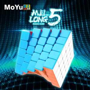 Moyu Meilong 매직 스피드 큐브 스티커리스 전문 피젯 장난감, MFJS Meilong 5 5x5 Cubo Magico 퍼즐, 스트레스 해소 장난감