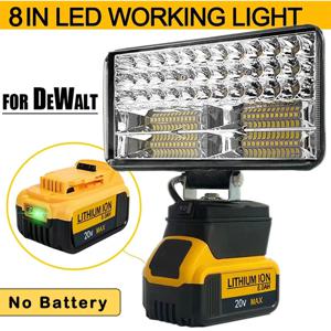 휴대용 랜턴 LED 조명 스포트라이트, 무선 야외 작업 낚시, 휴대용 비상 도구 조명, Dewalt 18V 배터리에 적합