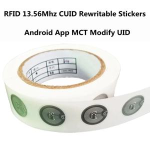 5YOA CUID 전자 태그 재기록 가능 스마트 키 NFC 클론 토큰 ISO14443 변경 가능 스티커 IC 13.56Mhz RFID 복제 배지, Gen2