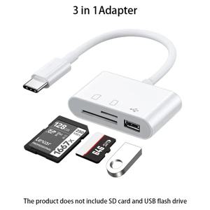 TF CF SD OTG 라이터 컴팩트 플래시 USB-C, 아이패드 프로, 화웨이, 맥북, 삼성, 샤오미, 3 in 1 어댑터