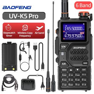 Baofeng UV-K5 프로 에어 밴드 워키토키, 무선 복사 주파수, C타입 DTMF 장거리 햄, 캠핑용 양방향 라디오, 12W