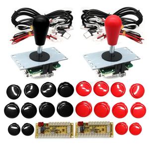 SANWA 게임기 아케이드 콘솔 DIY 키트, PC 라즈베리 파이 제로 딜레이 USB 보드 컨트롤러용, 8 웨이 조이스틱 푸시 버튼 복사