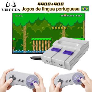 VILCORN 무선 및 유선 레트로 비디오 게임 콘솔, Everdrive SNES FC 패밀리 게임기용, 내장 4800 개 이상의 게임, 16 비트