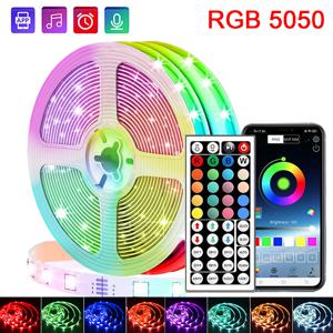 방 RGB 5050 LED 스트립, 색상 변경 RGB 테이프 조명, 홈 파티 장식, TV 백라이트 리본