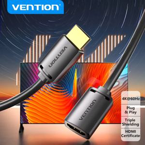 Vention HDMI 2.0 2.1 수-암 케이블, HDTV 닌텐도 스위치 PS4/3 HDMI 연장 어댑터, 8K, 2.0 익스텐션 케이블, 4K, 60Hz