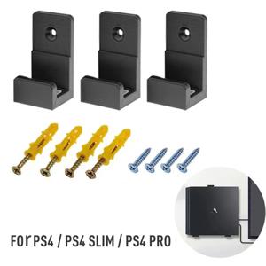 PS4 비디오 게임 콘솔용 벽걸이 거치대 브래킷, 걸이식 호스트 랙 후크, PS4 Pro/Slim 액세서리, 3PCs