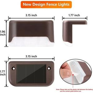 태양광 데크 조명 야외 계단 울타리 조명, 난간 계단 통로 정원 조명 장식용 방수 태양광 램프, 1 개, 2 개, 4 개