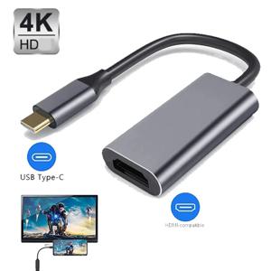 USB C에서 HDMI 호환 어댑터 케이블, 프로젝터 PC 맥북 프로 노트북 태블릿 화웨이용, USB 3.1 HDTV 컨버터 케이블, C타입 4K