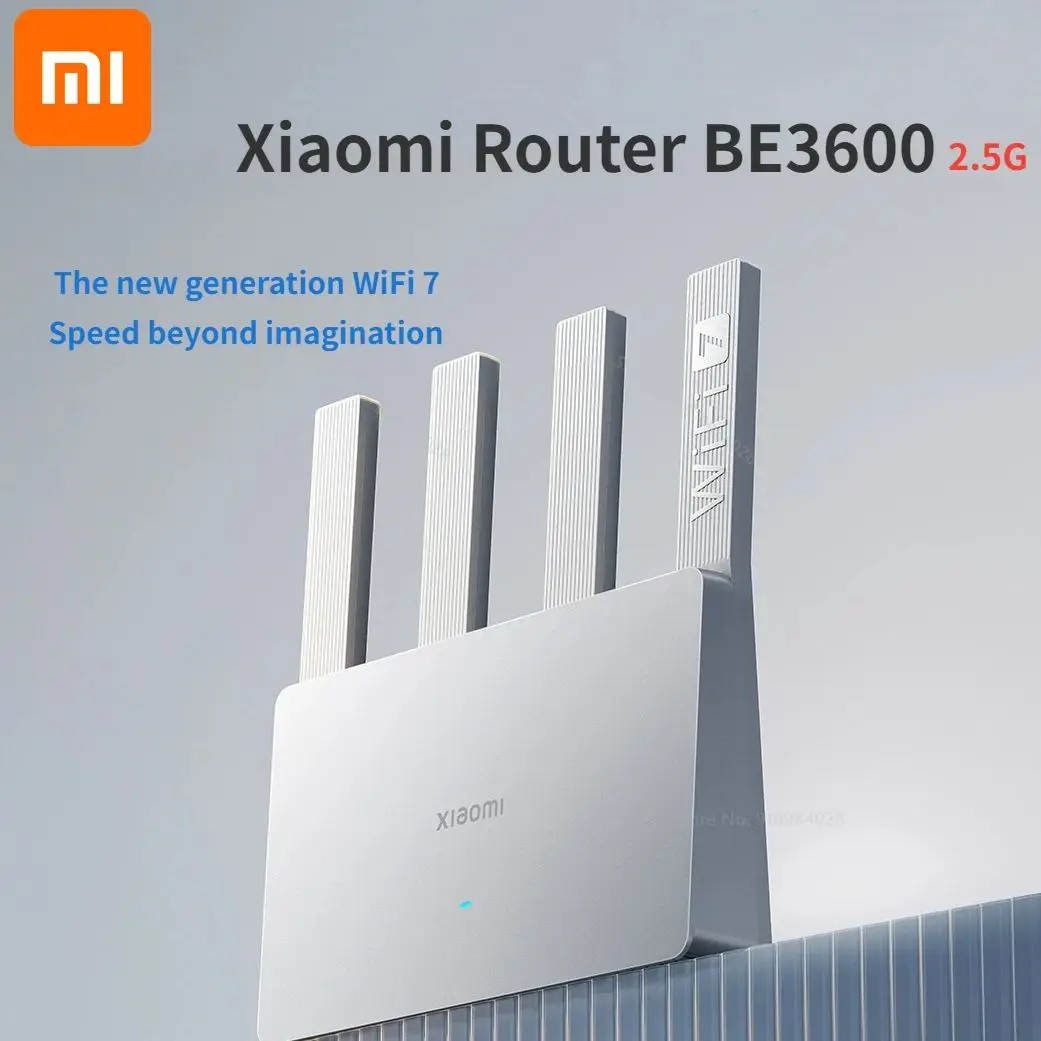 샤오미 라우터 BE3600 와이파이 7 듀얼 밴드 퀄컴 쿼드 코어 게임 가속, 3570Mbps 듀얼 WAN LAN 메쉬 네트워크 리피터 VPN