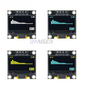 DIYUSER 아두이노용 12864 LCD 스크린 보드, OLED SSD1306, 흰색, 파란색, 노란색, 128x64 IIC I2C 직렬 디스플레이 모듈, 0.96 인치