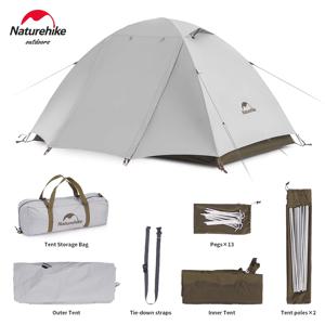 Naturehike Camping Tent 네이처하이크 캠핑 텐트, 방수 UPF50 +, 야외 초경량 휴대용 하이킹 트레킹, 태양 쉘터, 2-3 인용