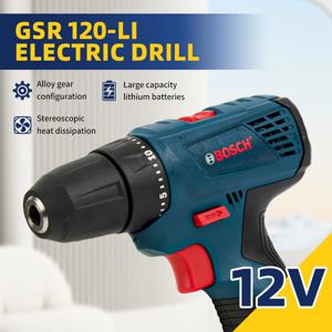 Bosch-GSR120-LI 전문 무선 전기 핸드 드릴, 다기능 스크루 드라이버, 가정용 DIY 도구