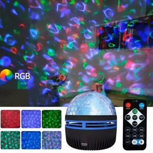 USB LED 야간 조명 갤럭시 별이 빛나는 하늘 프로젝터, 오로라 램프, DC 5V RGB 다채로운 리모컨 회전 조명, 홈 데코