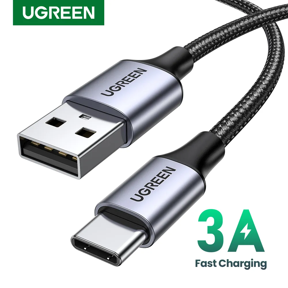 UGREEN 샤오미 삼성 갤럭시 S24 고속 충전 USB 충전 데이터 케이블 18W 아이폰 15 아이패드 포코 USB C용 3A USB 타입 C 케이블