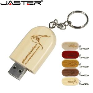 JASTER Personality Gift Wood Creative Pen Drive LOGO 맞춤형 U 디스크 USB 2.0 Pendrive 4GB 8GB 16GB 32GB 64GB 128GB