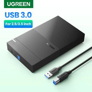 Ugreen HDD 케이스 3.5 2.5 SATA to USB 3.0 어댑터 SSD 디스크 용 외장 하드 드라이브 인클로저 리더 HDD 박스 케이스 HD 3.5 HDD 케이스