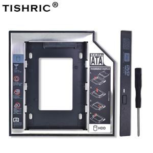 TISHRIC 알루미늄 HDD 캐디 9.5, 12.7mm SATA 3.0, Optibay 2.5 인치, 2TB SSD 하드 드라이브 케이스, 노트북 CD DVD ROM용 인클로저