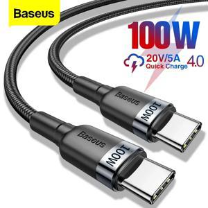 Baseus 고속 충전 코드 USB-C, USB C 타입 케이블, USBC PD, 아이폰 15 프로 맥스 맥북 삼성 포코용, 2m, 100W