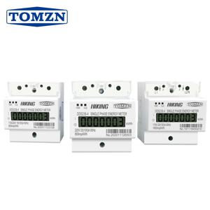 100A 110V 220V 50-60HZ LCD 단상 2 선 3 선 Din 레일 kWh 와트 시간 에너지 미터 미국